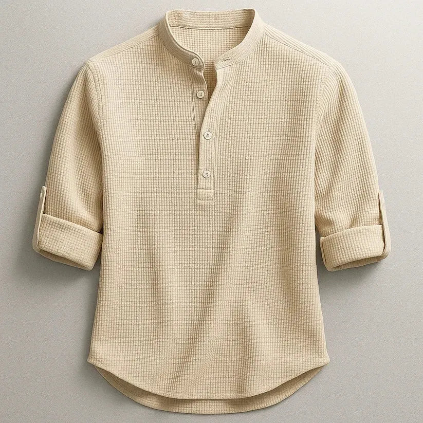 Kendrick | Waffle Knit Henley Shirt