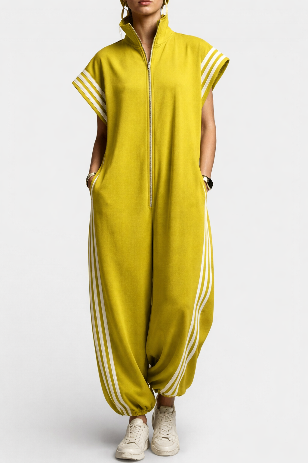 Zarela | Oversized Zip Front Jumpsuit
