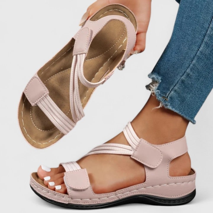 Amandine | Elastic Strap Walking Sandals