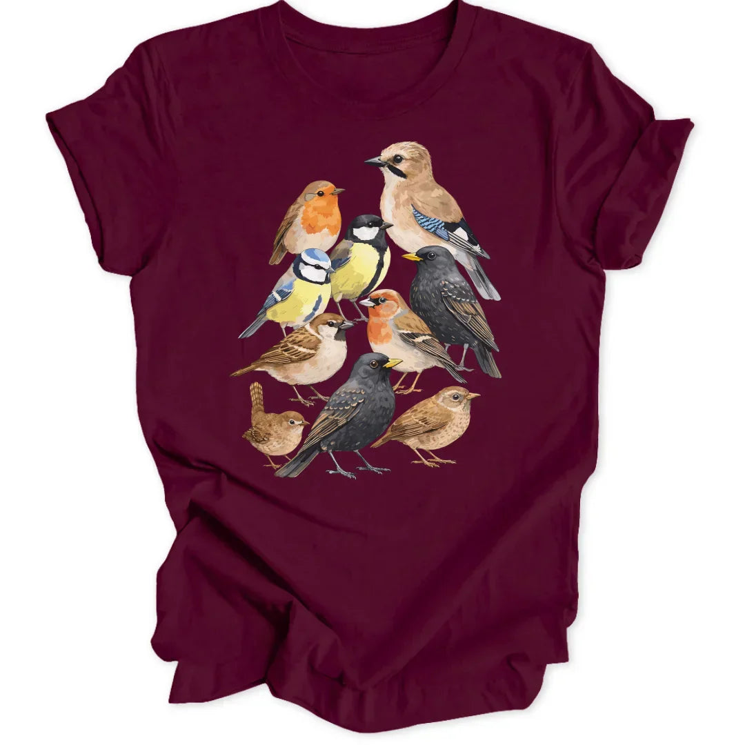 Zephriel | Vintage Bird Print Casual T Shirt