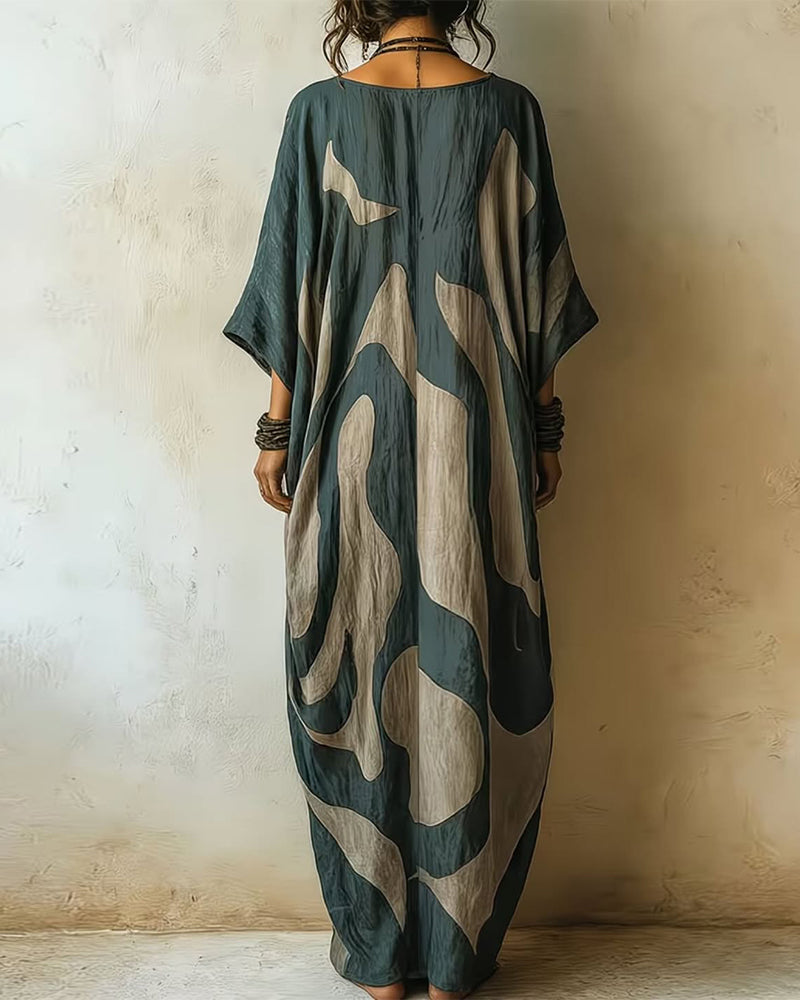 Aurevina | Abstract Oversized Maxi Dress