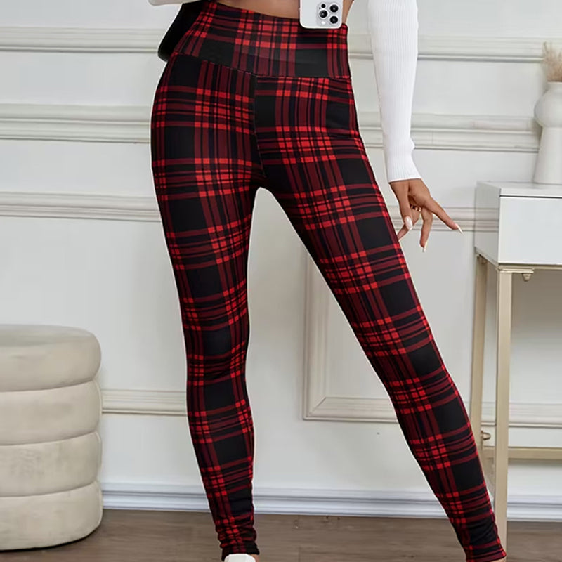Ginevera | High Waist Plaid Leggings