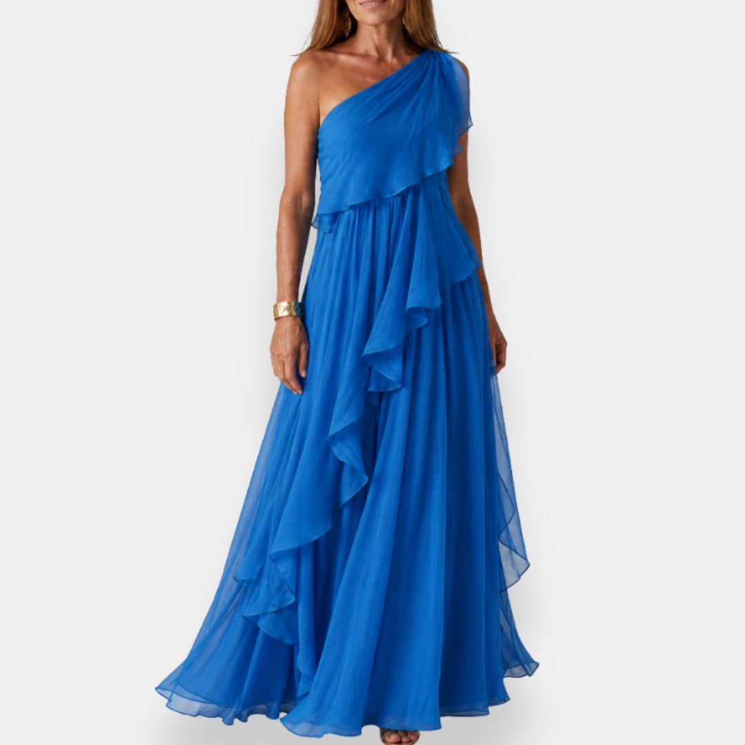 Elisavet | Elegant One Shoulder Maxi Dress