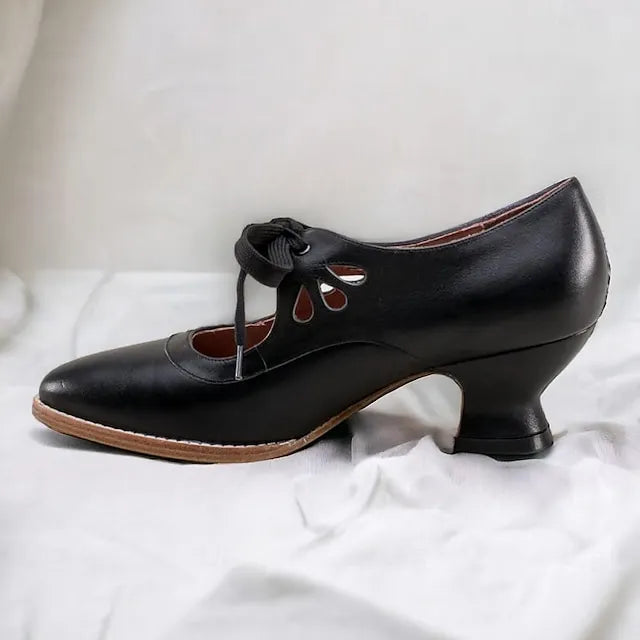 Brionette | Elegant Cutout Block Heel Pumps