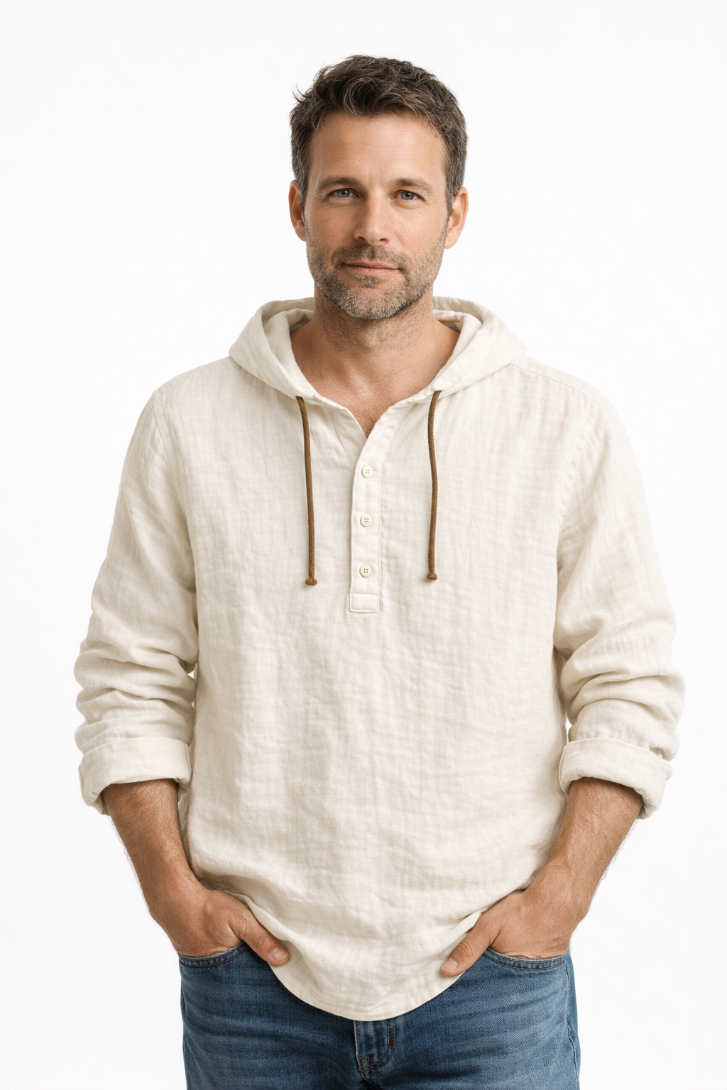 Corven | Hooded Button Casual Shirt