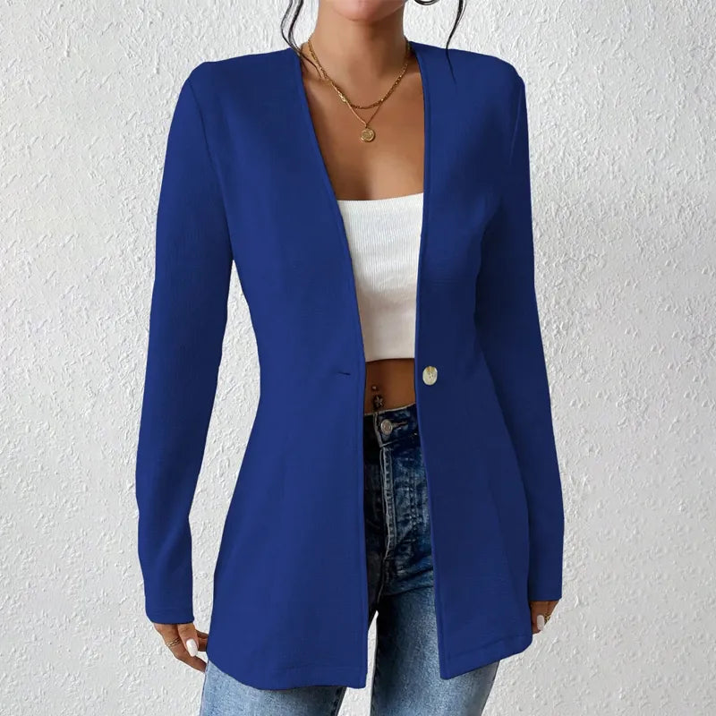 Wisteria | Tailored Open Neck Longline Blazer