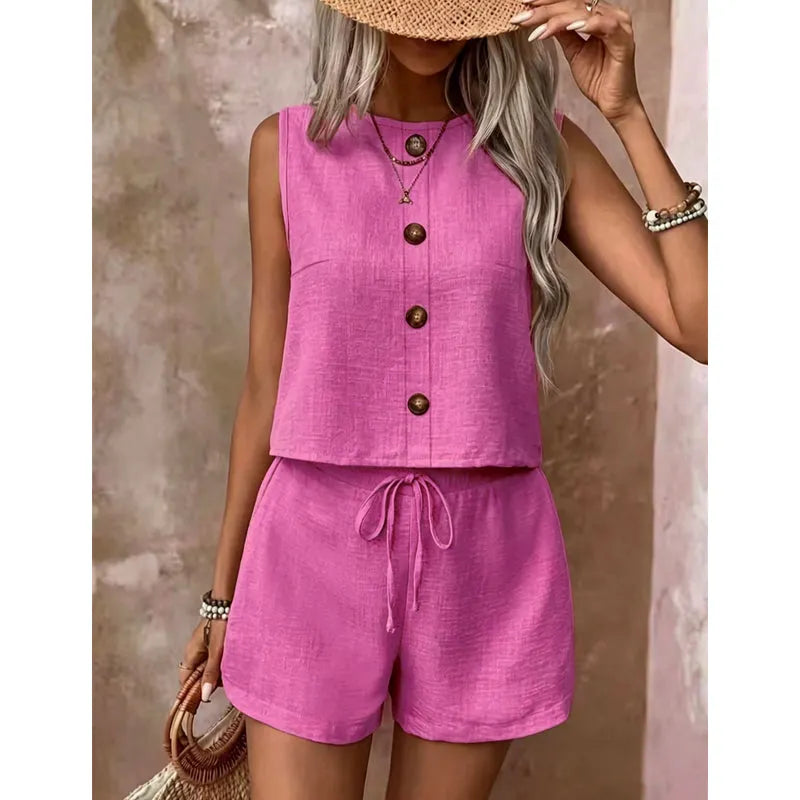 Diantha | Button Detail Two Piece Set