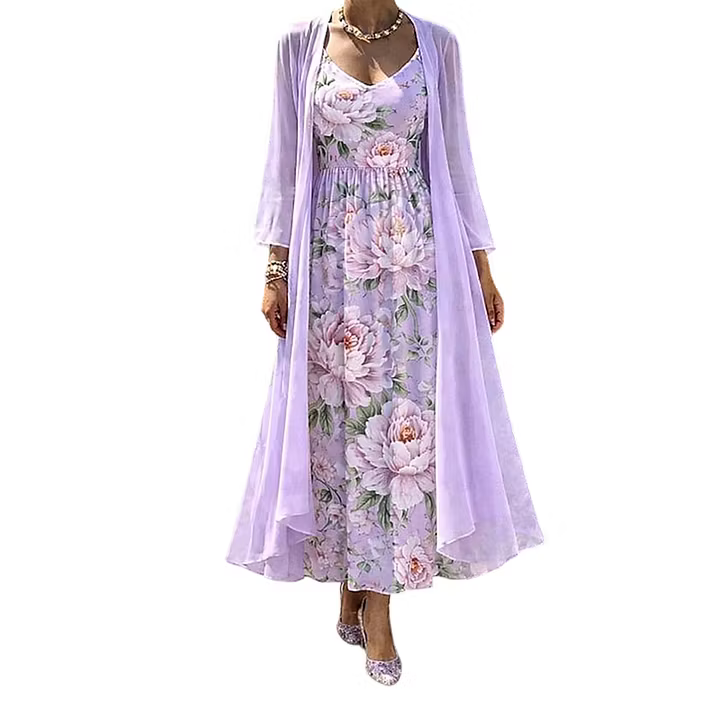 Brietta | Sheer Duster Dress Set