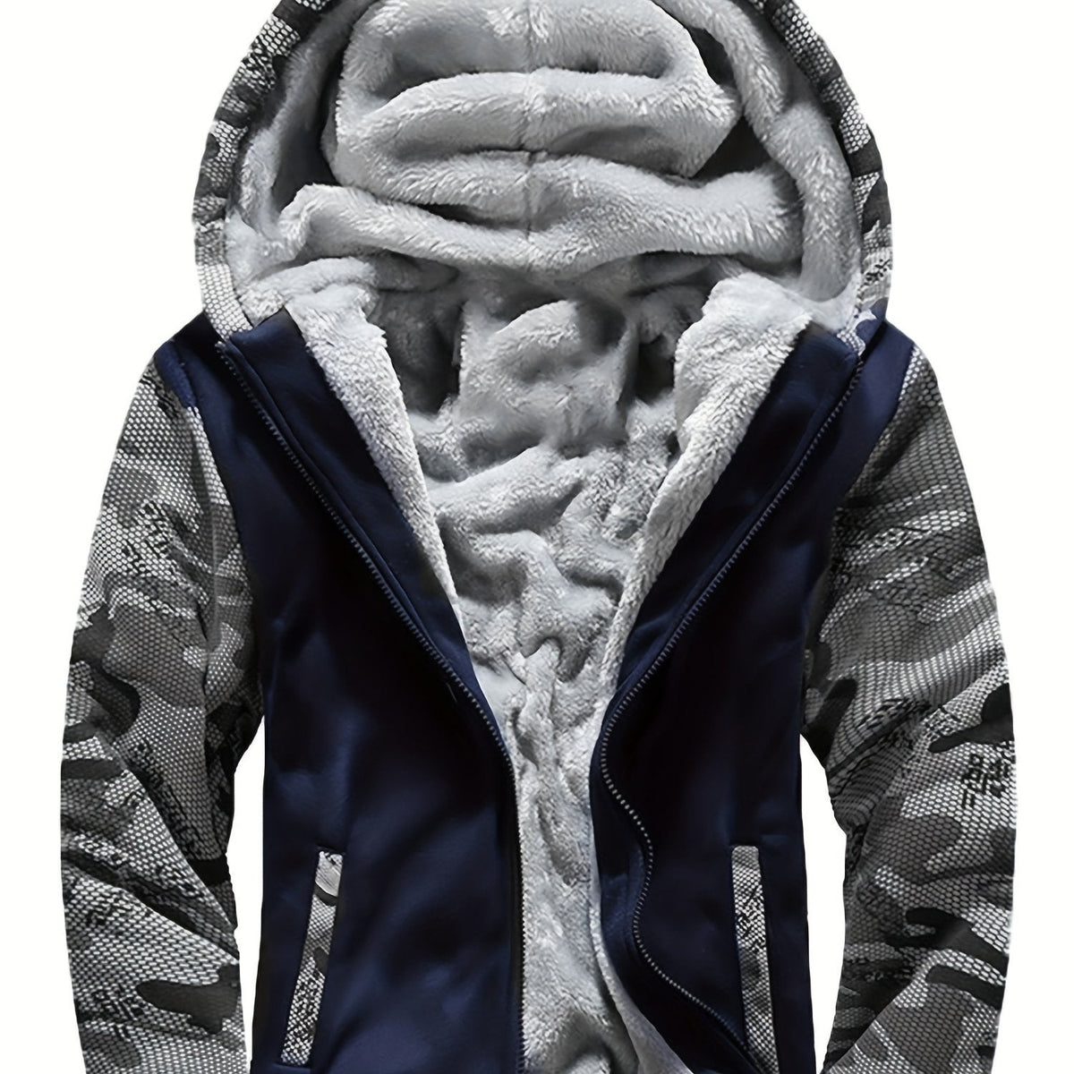 Quinlan | Plush Lined Zip Up Hooded Jacket