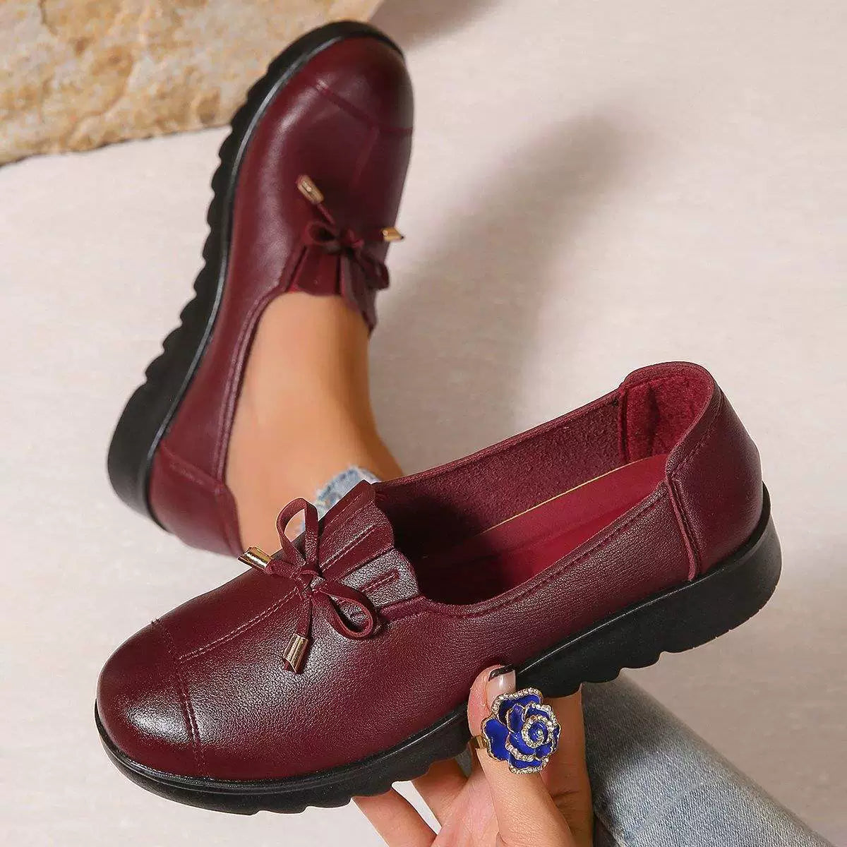 Gwenora | Bow Front Everyday Loafers