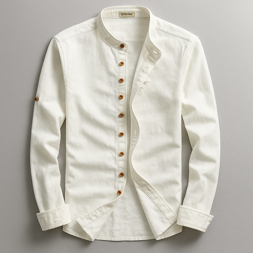 Dorian | Stand Collar Button Shirt