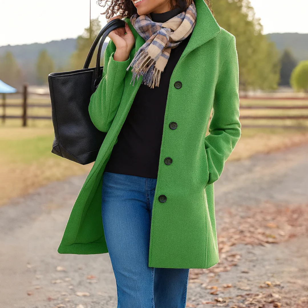 Adair | Refined Single Breasted Long Coat