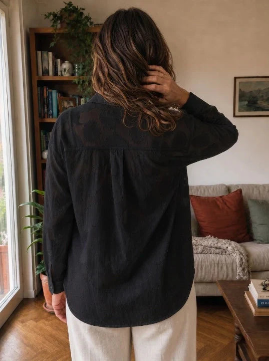 Zorevyn | Long Sleeve Button Front Blouse