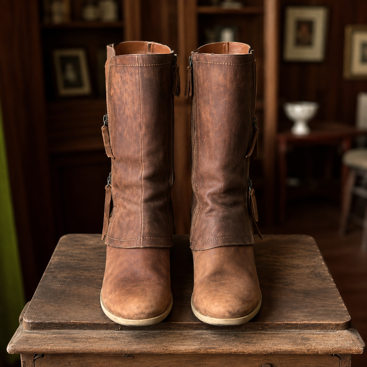 Katriel | Retro Low Heel Mid Calf Boots
