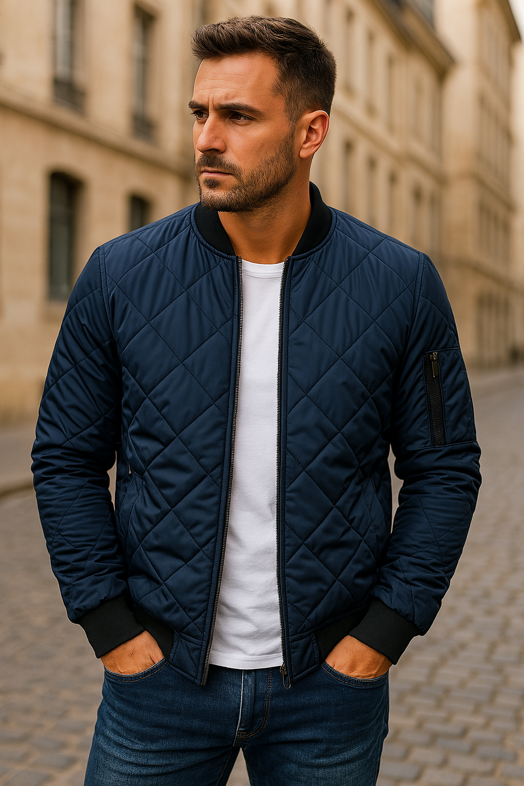 Maddox | Casual Diamond Stitch Jacket