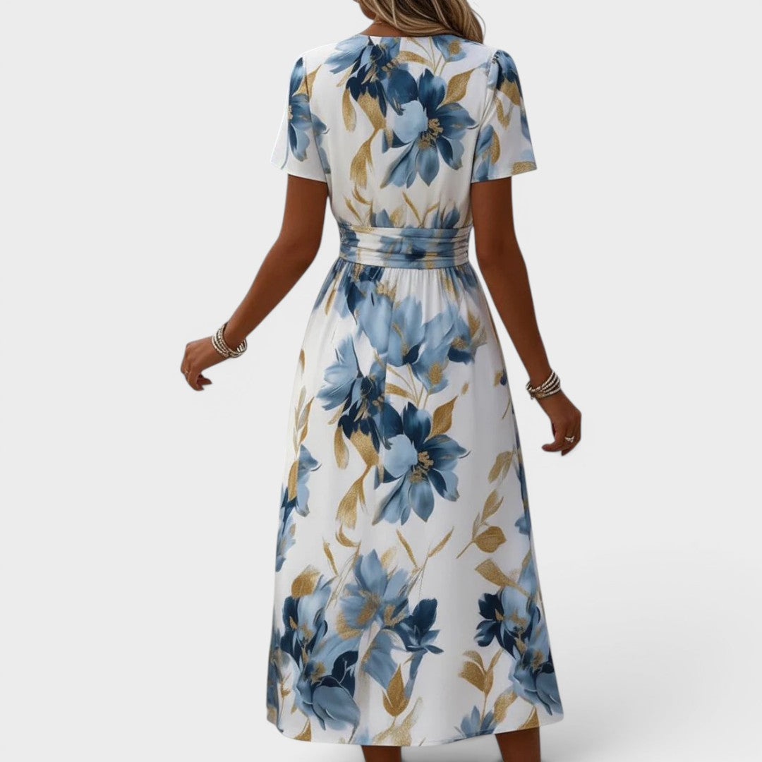 Camellia | Floral Wrap Midi Dress