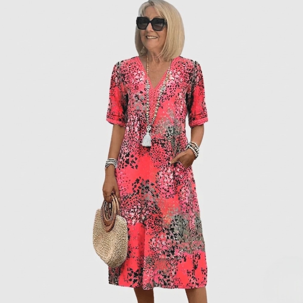 Thessavine | Casual Floral Tunic Dress