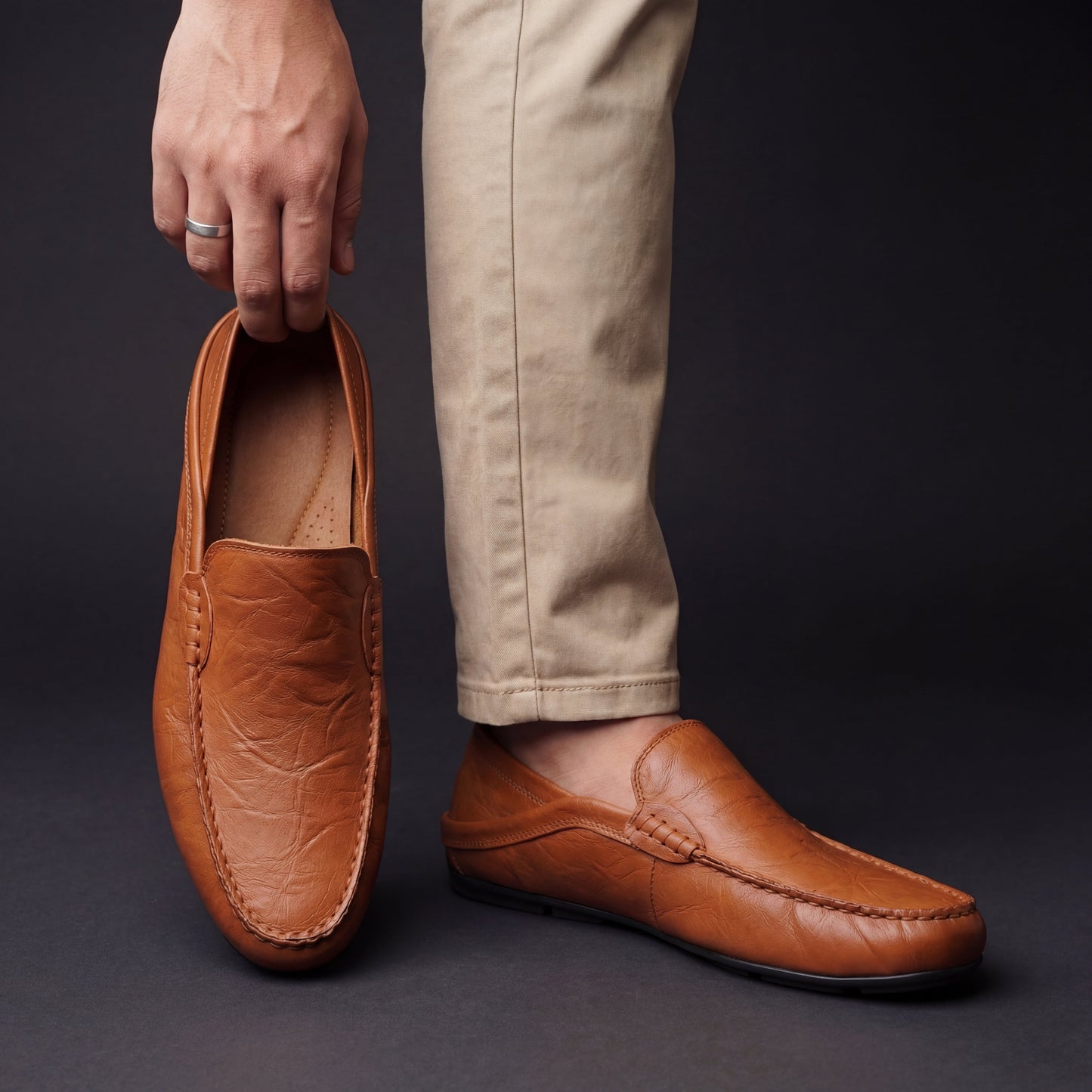 Alarion | Hand Stitched Casual Mule Shoes