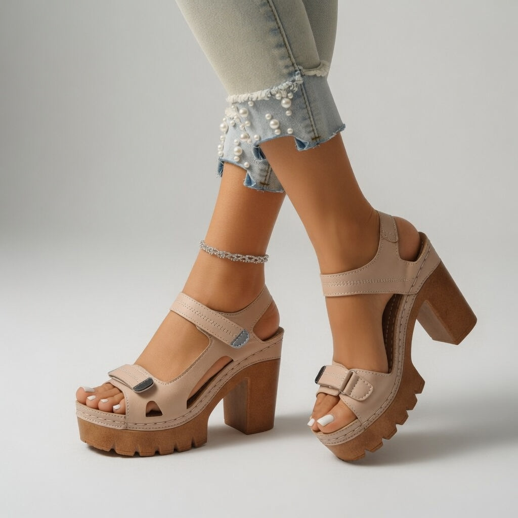 Tavelle | Chunky Heel Platform Sandals