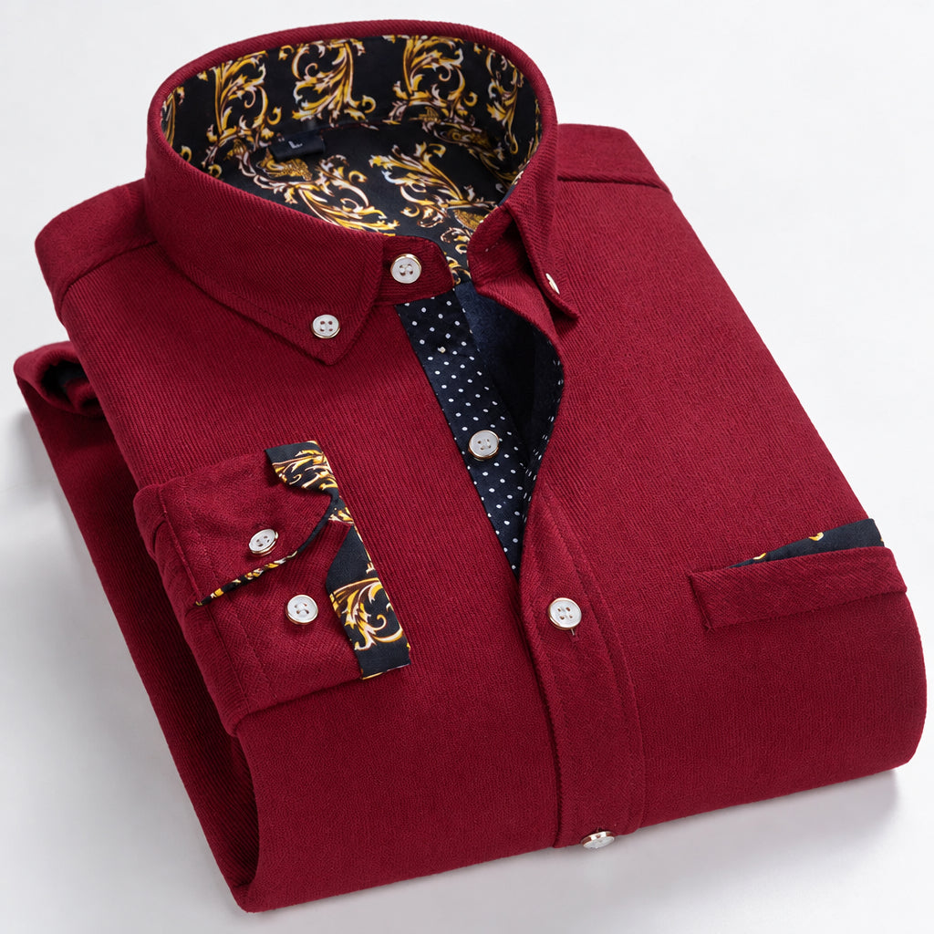 Wesley | Pattern Trim Button Front Shirt