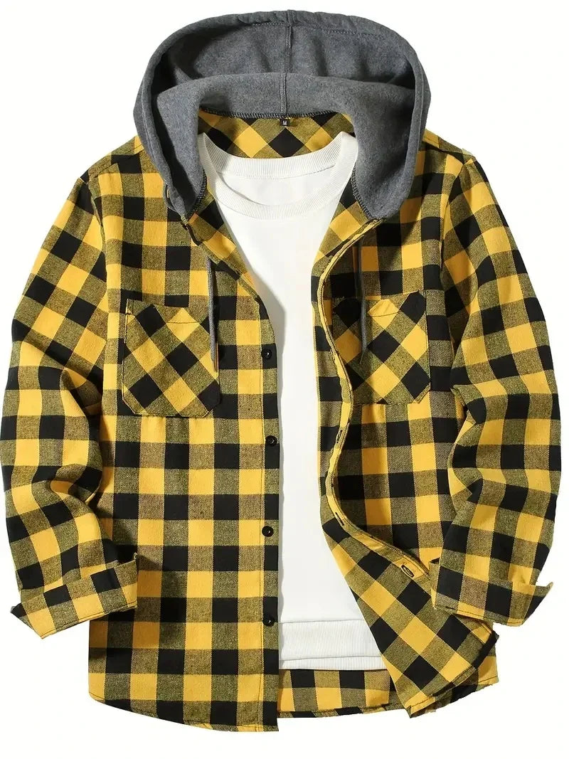 Perrick | Plaid Hooded Casual Jacket