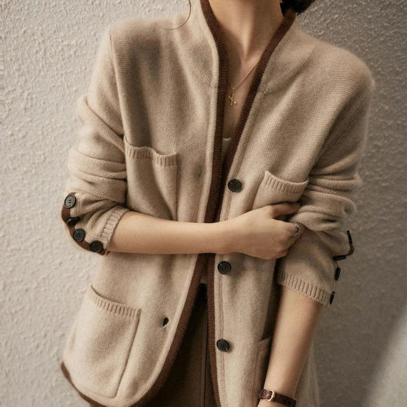 Isabeau | Refined Pocket Button Cardigan