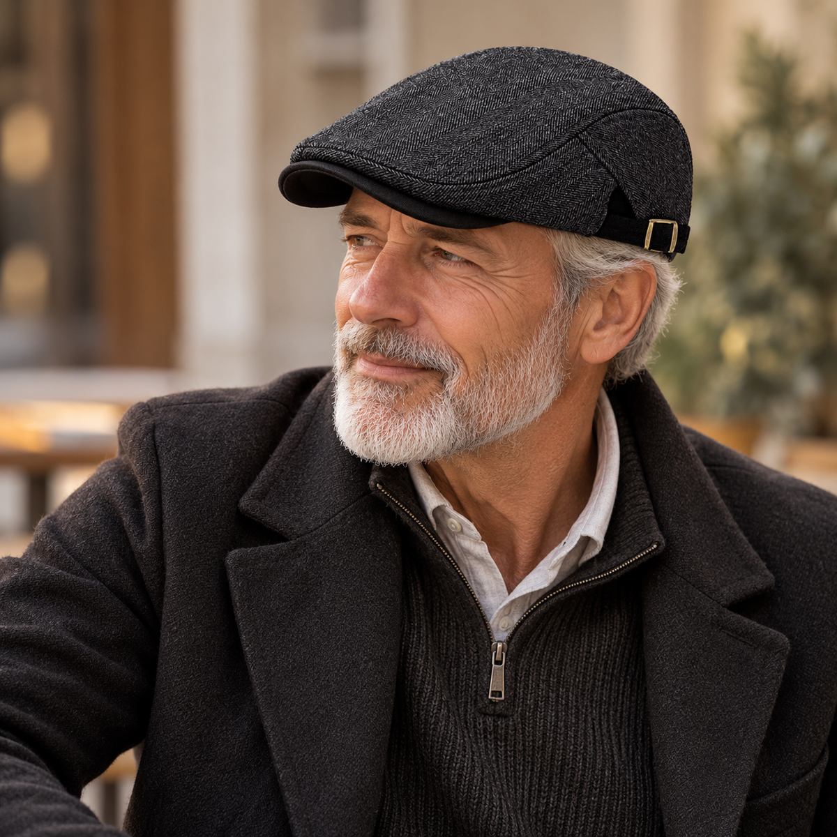 Cyril | Traditional Herringbone Flat Cap