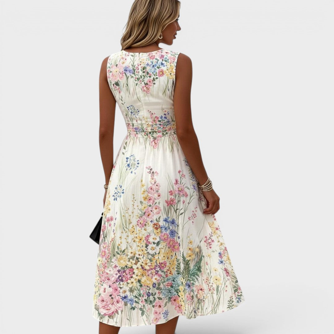 Rosalina | Wildflower Print Midi Dress