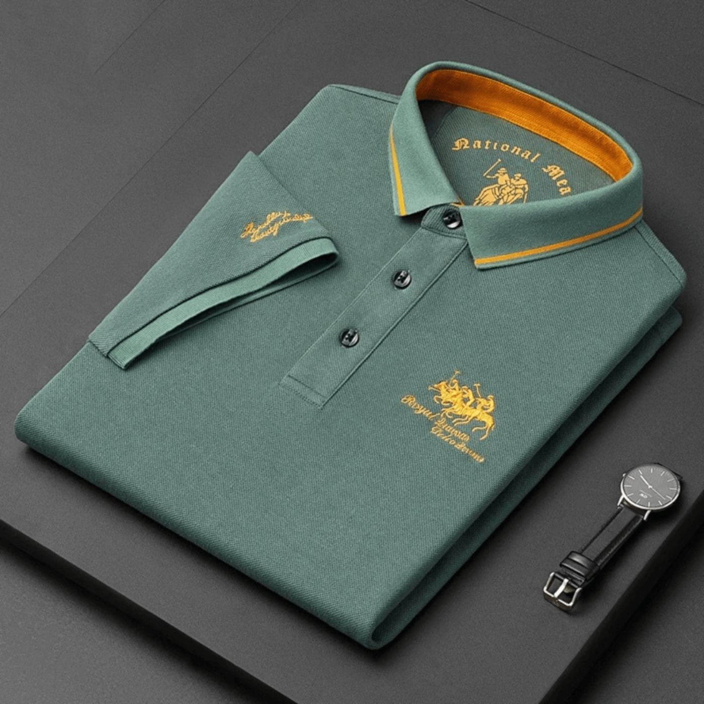 Mirevano | Contrast Trim Classic Polo Shirt