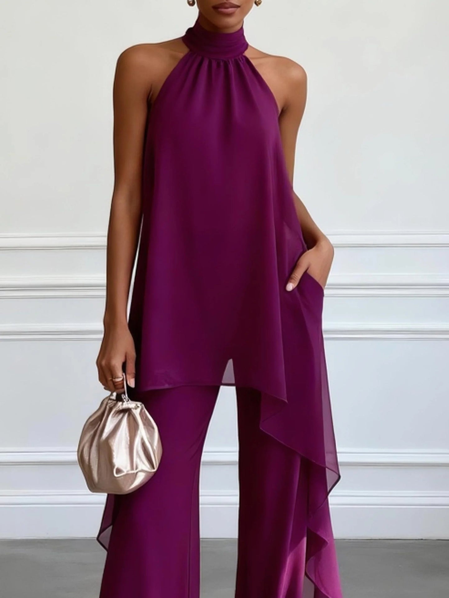 Virellara | Halter Flowing Two Piece Set
