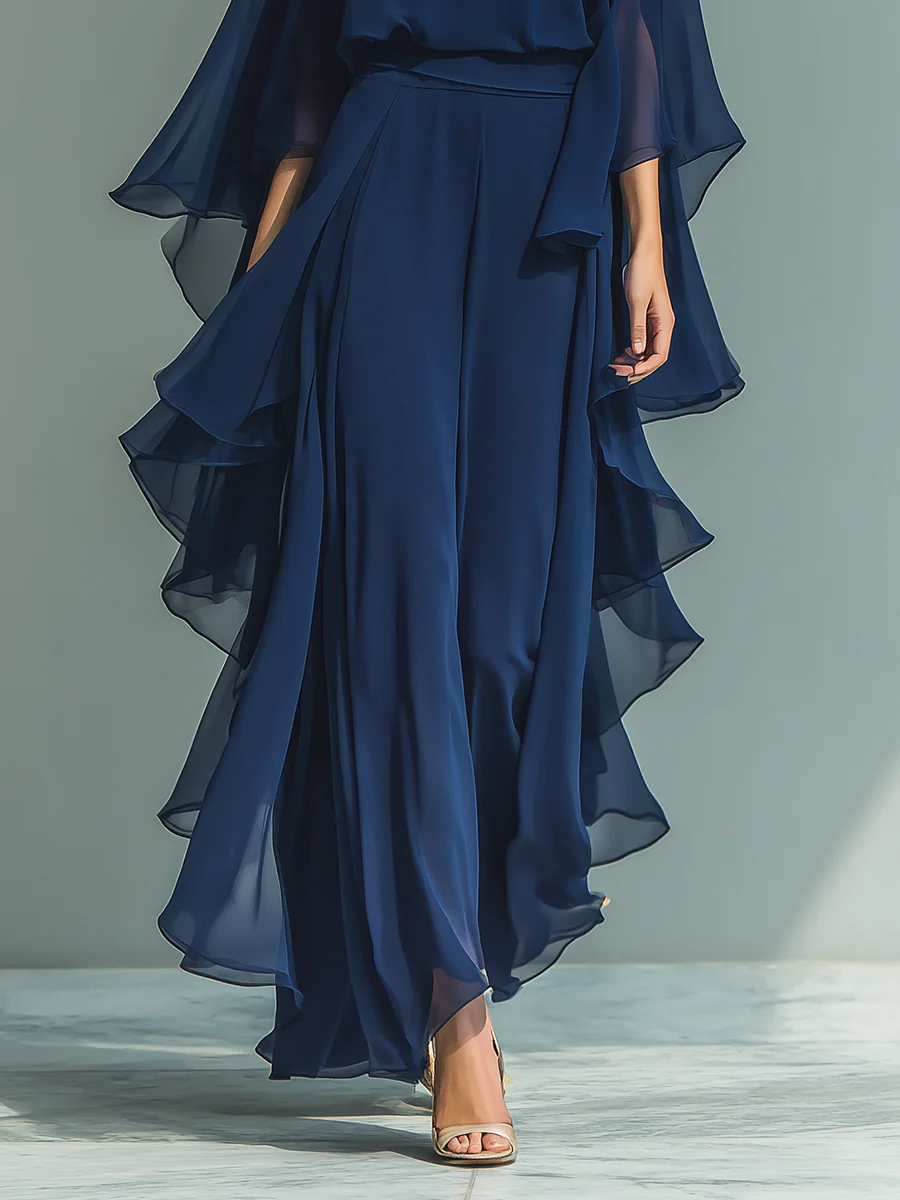 Avanelle | Layered Chiffon Evening Jumpsuit