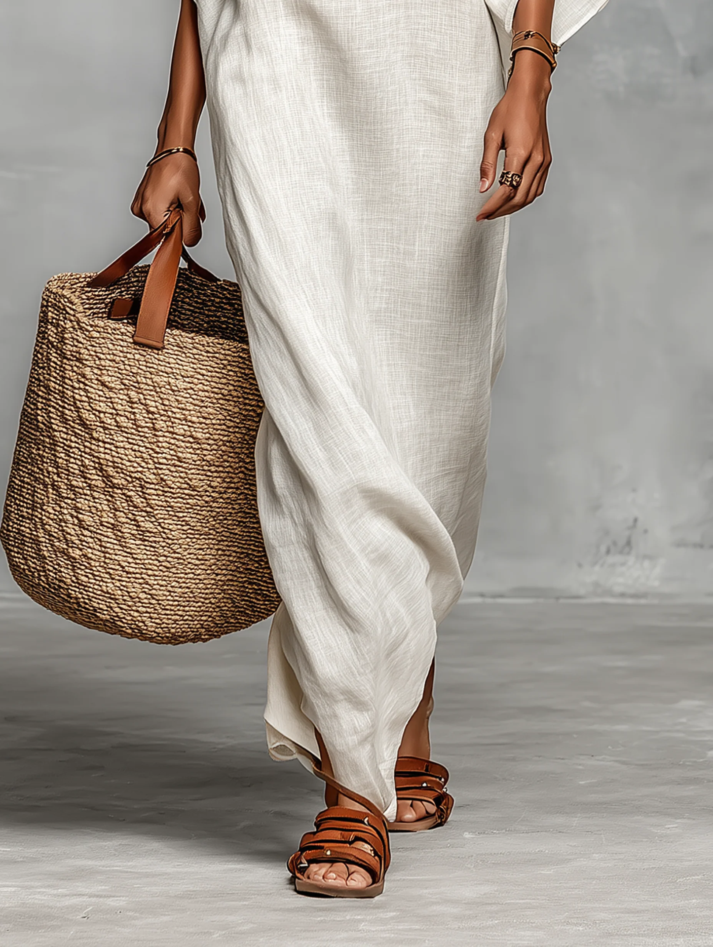 Lysiane | Minimalist Linen Kaftan Dress