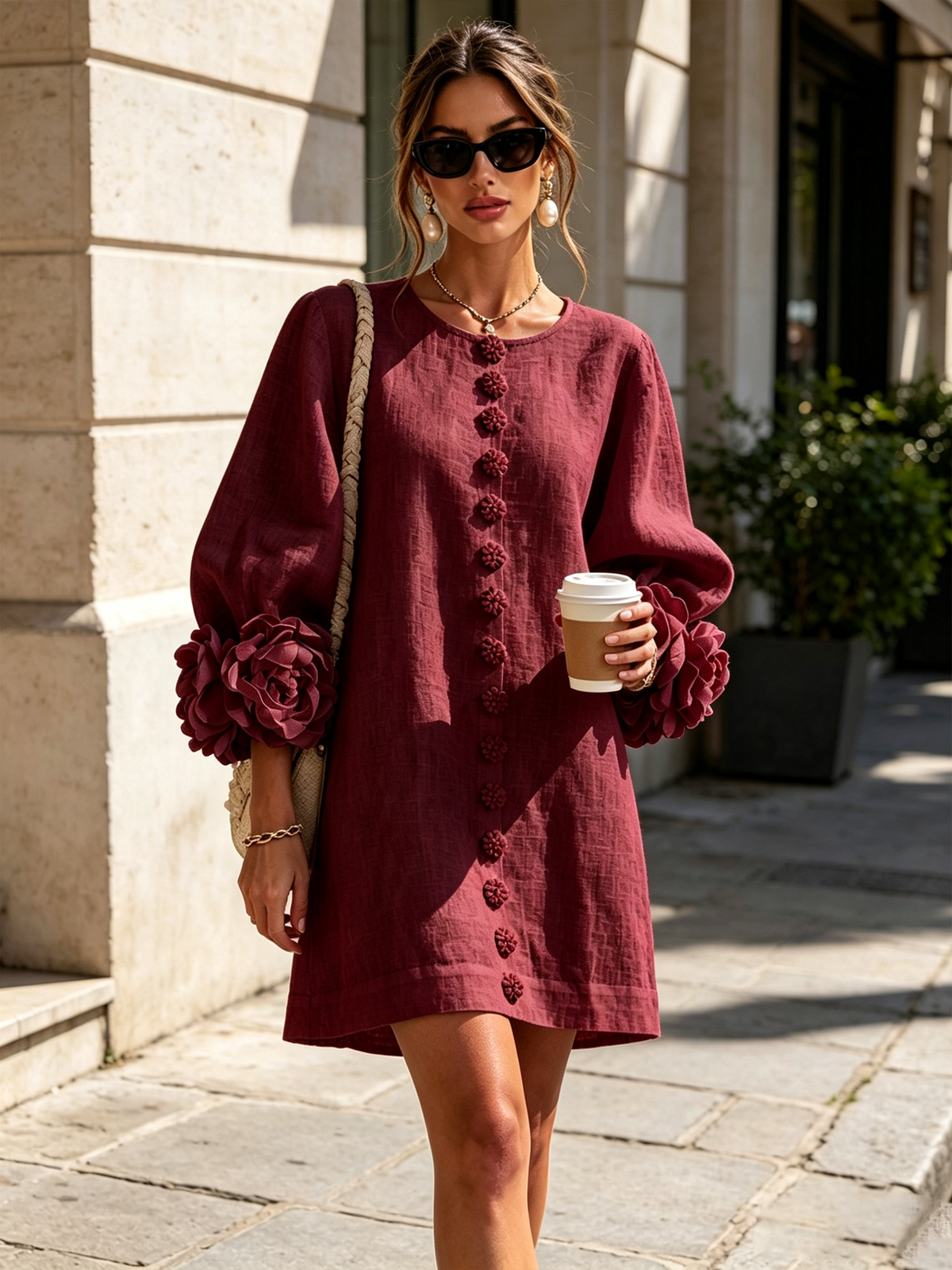 Esmirelle | Botanical Cuff Shift Dress