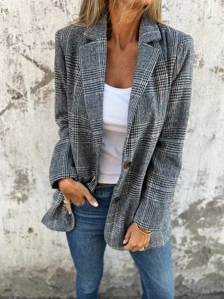 Yseult | Structured Check Longline Blazer