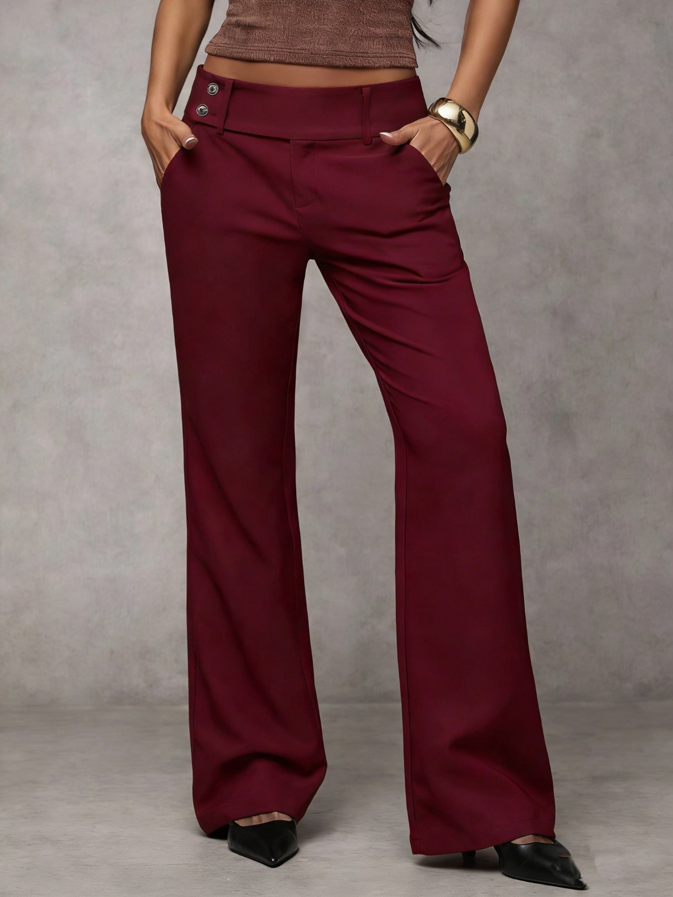 Eudora | Tailored High Waist Wide Leg Trousers