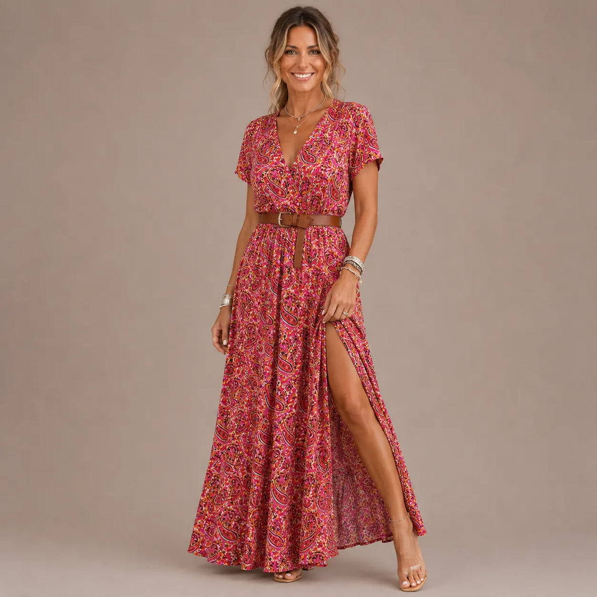 Quinara | Bohemian Wrap Maxi Dress