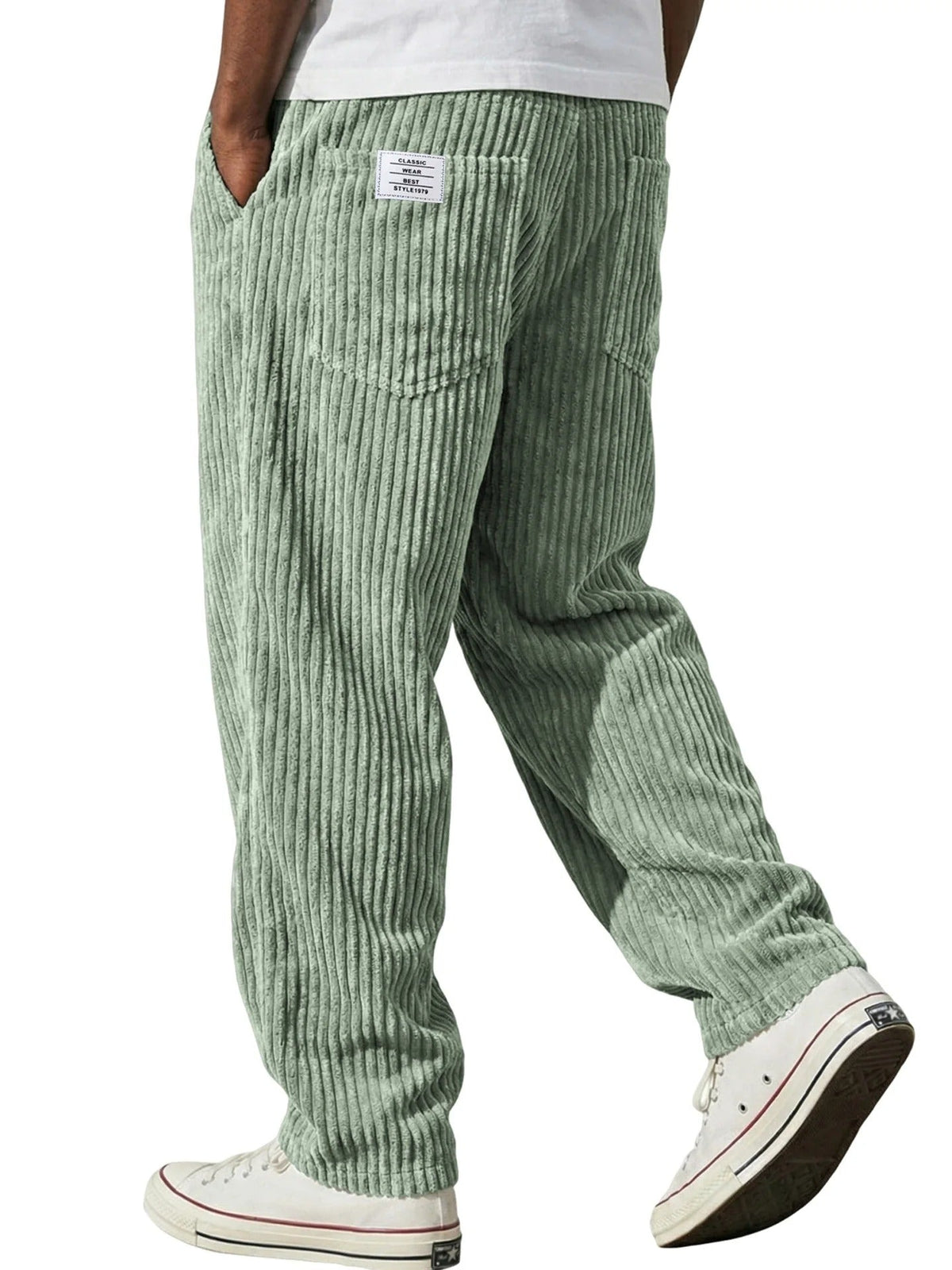 Tennyson | Ribbed Corduroy Straight Leg Trousers