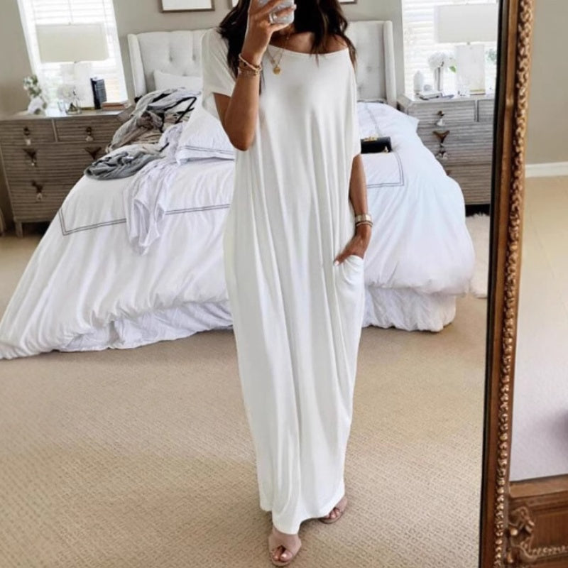 Thomasina | Soft Draped Pocket Maxi Dress