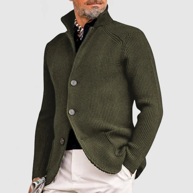 Jenson | Refined High Collar Knit Blazer