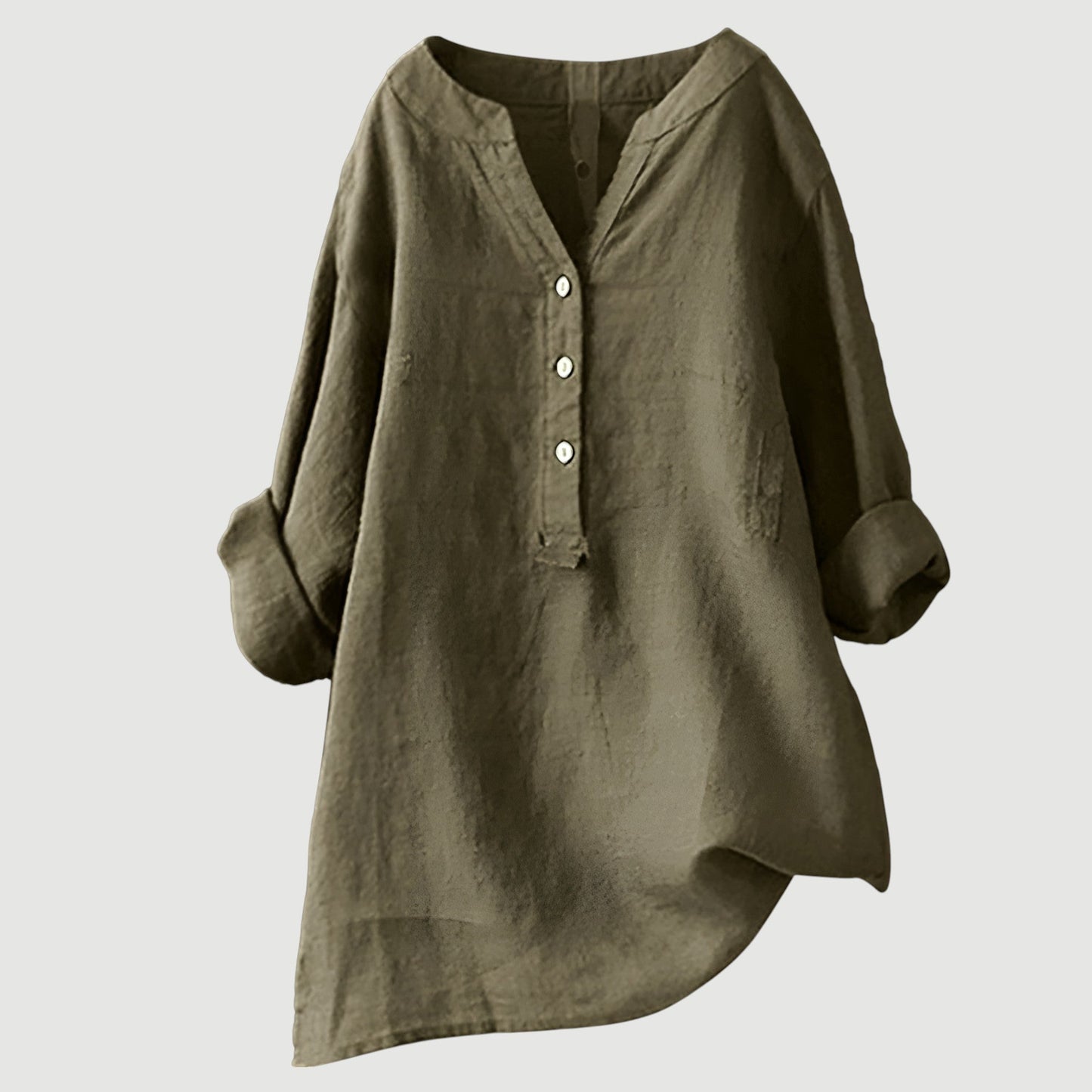 Liora | Oversized Henley Style Blouse