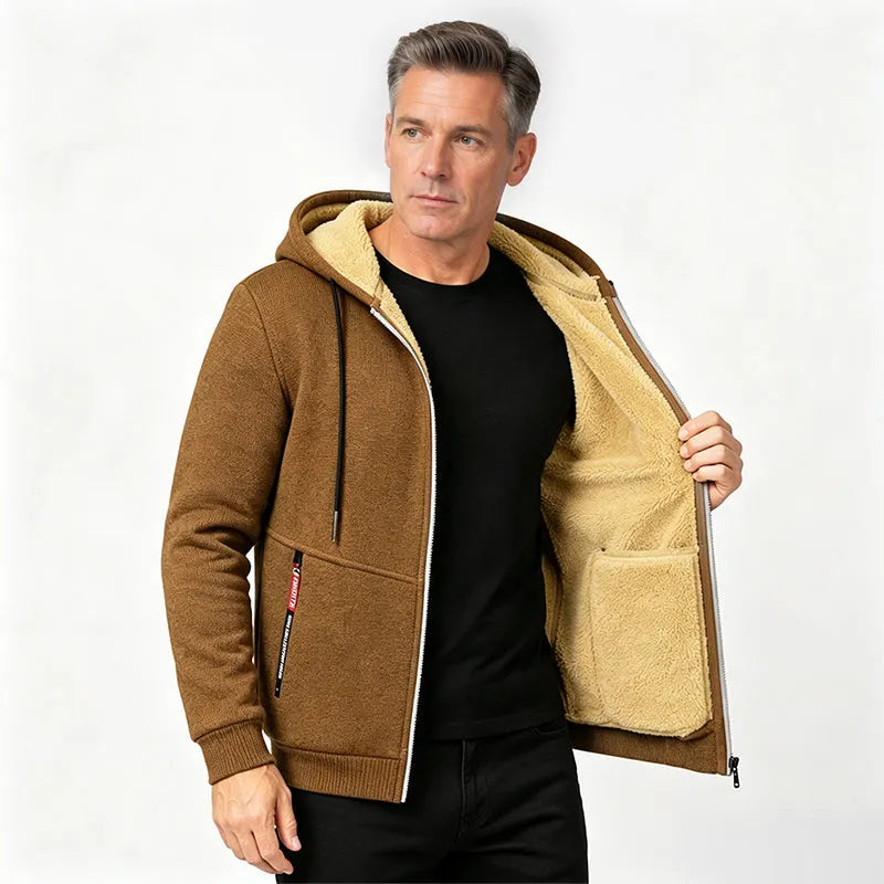 Emmett | Cozy Zip Front Hooded Jacket