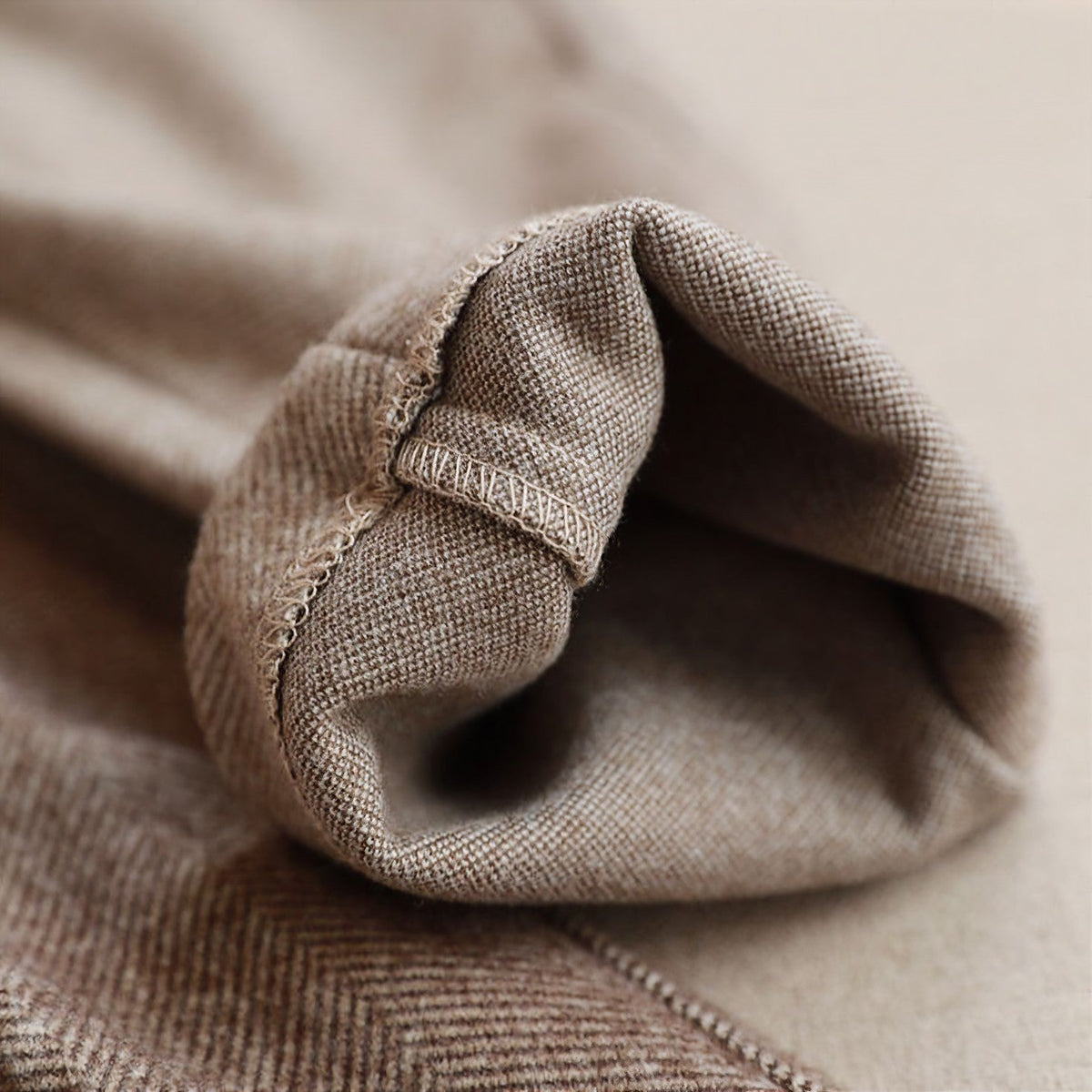 Marshall | Tailored Herringbone Pleated Trousers