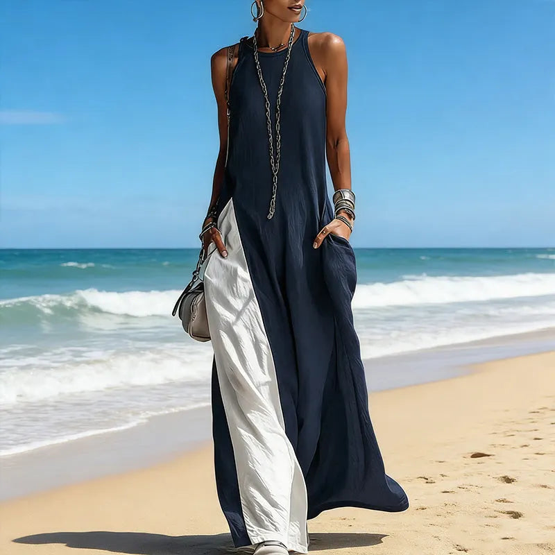 Elowena | Soft Drape Sleeveless Maxi Dress
