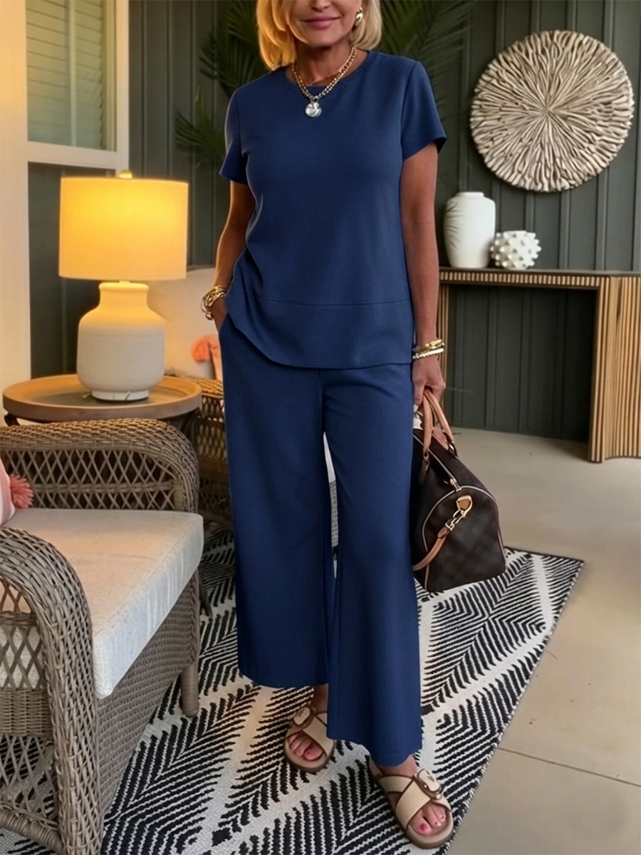 Nolwenn | Soft Short Sleeve Pants Set