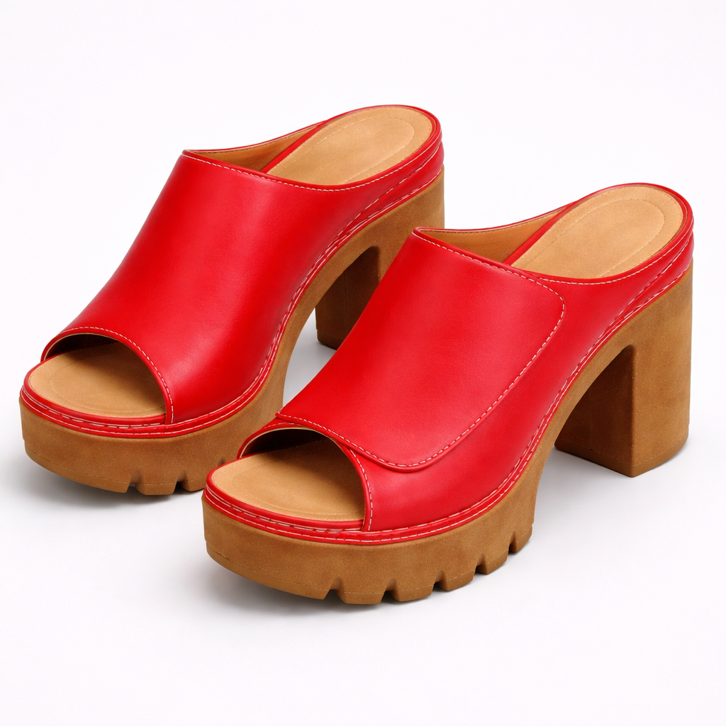 Zinnara | Retro Inspired Heel Mule Sandals