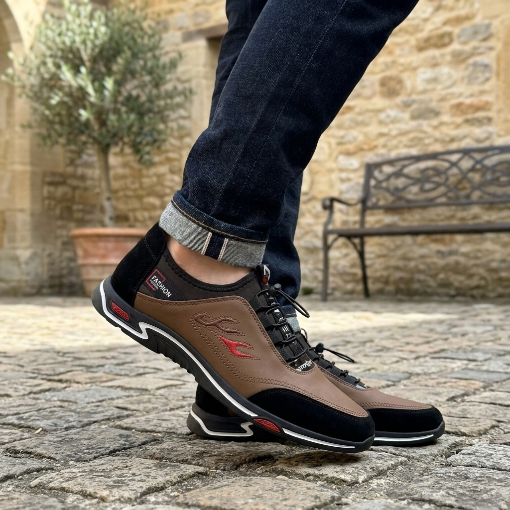 Keaton | Lightweight Elastic Lace Walking Shoes