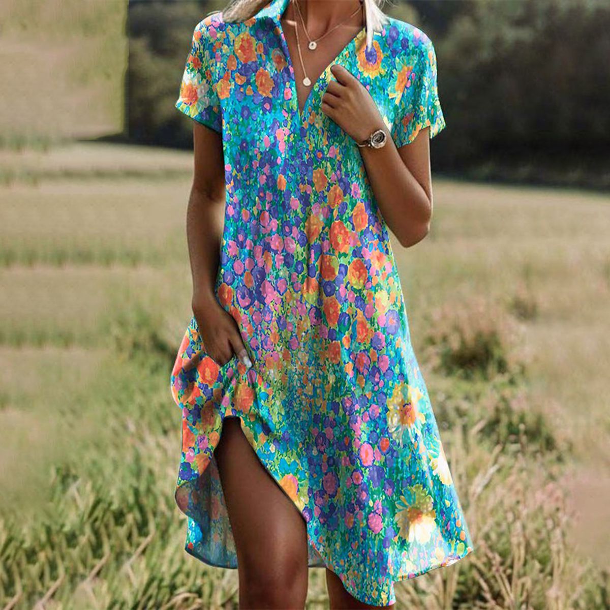 Eulalie | Relaxed Fit Collared Midi Dress