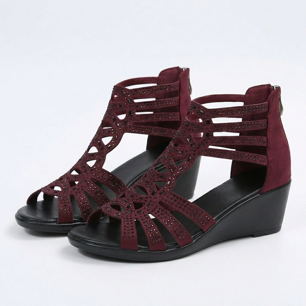 Nina | Openwork Wedge Comfort Sandals