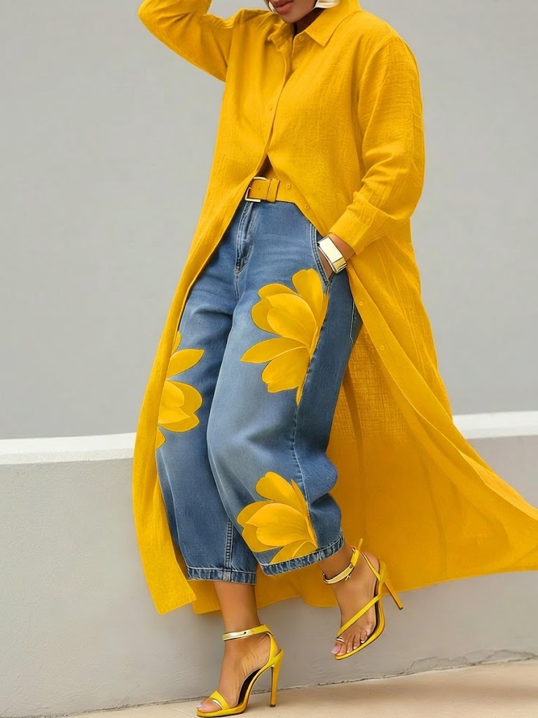 Solmirelle | Floral Denim Co Ord Set