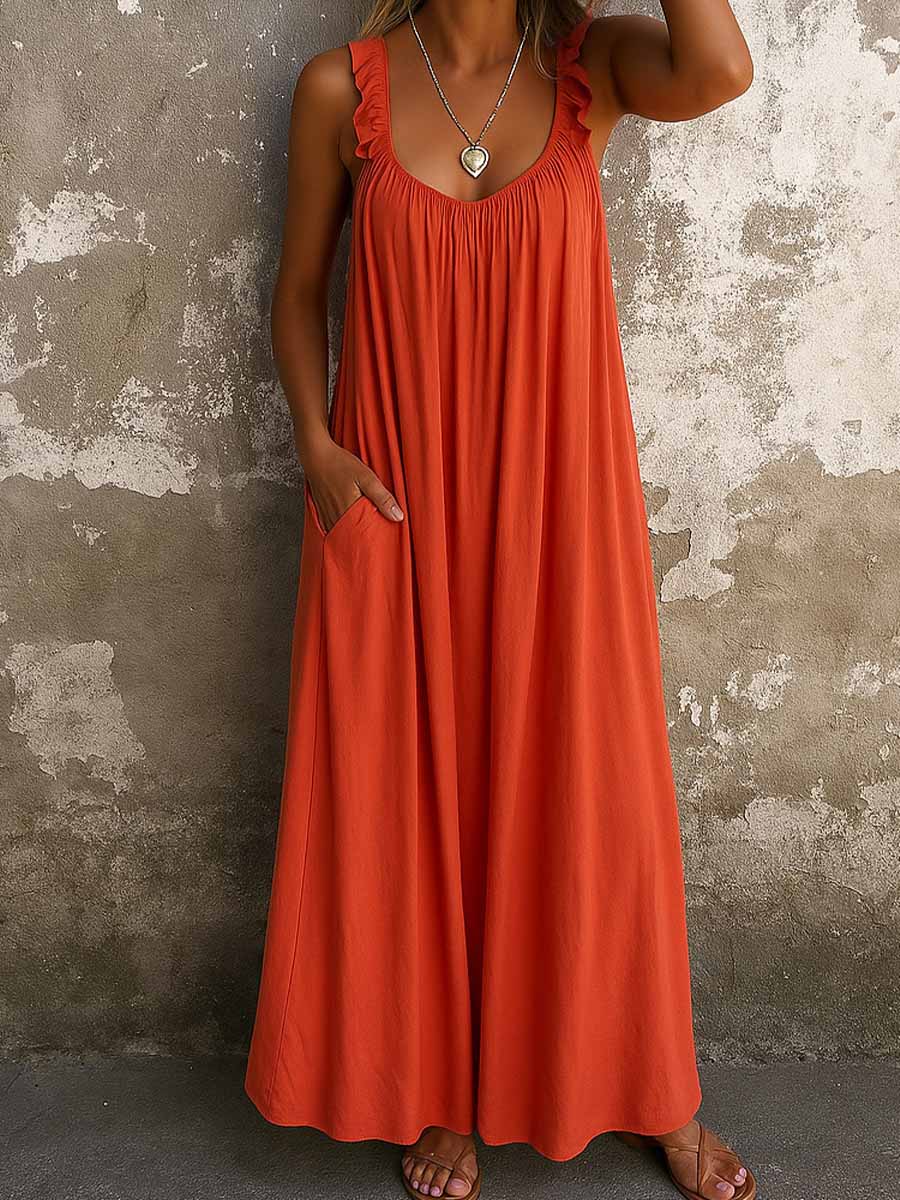 Junia | Bohemian Pocket Maxi Dress